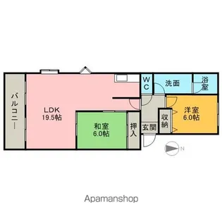 ベルシャトー新守山【1階】の間取り