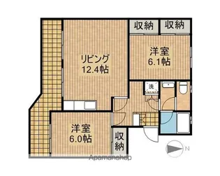 セリオ【404号室】の間取り