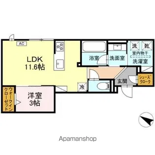 ラ・パージュ本山【301号室】の間取り