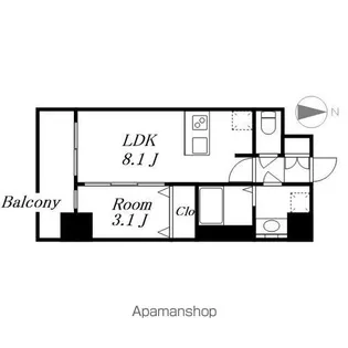ファステート名古屋駅前ドリーム【4階】の間取り