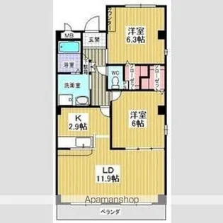 ラフォーレ東山【3階】の間取り