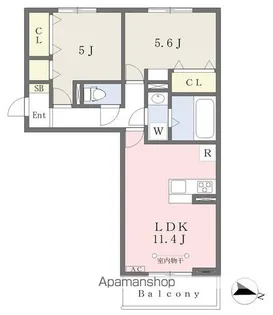 リヴァージュ今光【201号室号室】の間取り