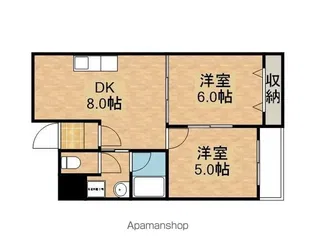 パレス東洋7号館【5階】の間取り