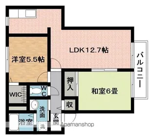 ハイツ ジュ,エイユーⅡ A【1階】の間取り