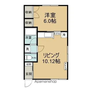 フラワーランド【A106号室】の間取り