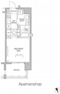 プラウドフラット東日本橋【6階】の間取り