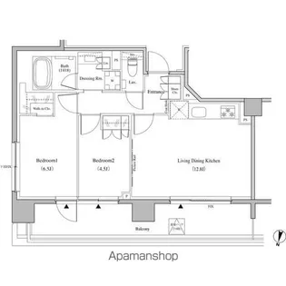 ザ・パークハビオ代々木【8階】の間取り