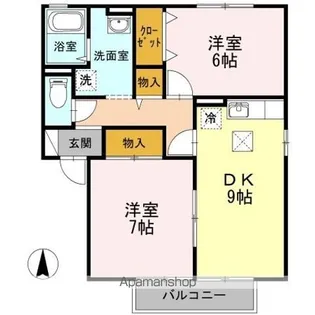 セジュール サライ B棟【1階】の間取り