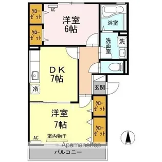 リビングタウン中野美保南 B棟【2階】の間取り
