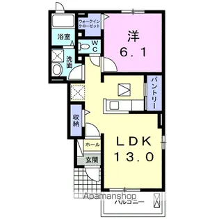 W・クイーンバリー A【1階】の間取り