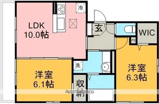 アルコ・イーリス B【1階】の間取り