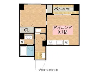 LA BELLE 三越前【902号室】の間取り