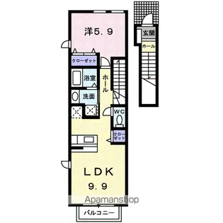 ベルシティSATO B【2階】の間取り