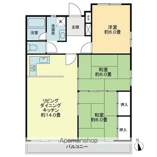 メゾン栗林【601号室】の間取り