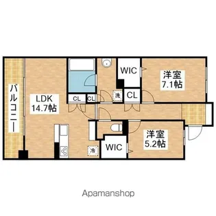 ロイヤルパークス千種【2階】の間取り
