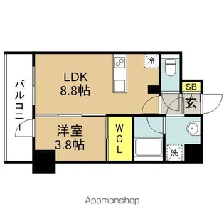Trail大濠【8階】の間取り