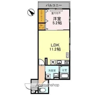 DーRESIDENCE茨木町【2階】の間取り