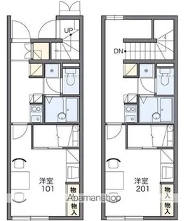 レオパレスユートピア【108号室】の間取り