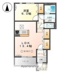 ディアフィールド【101号室】の間取り