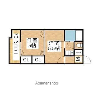 エスト葵南マンション【2階】の間取り
