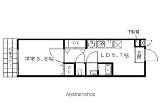 グレース西ノ京【2階】の間取り