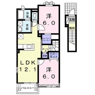 ブローテB【2階】の間取り
