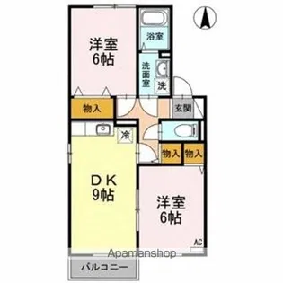 グレイス・クレセント C棟【202号室】の間取り