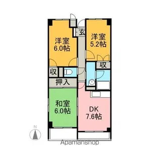 アピタシオンA【101号室】の間取り