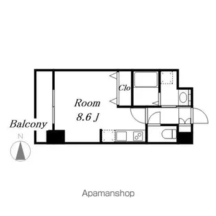 パルティール金山【808号室号室】の間取り
