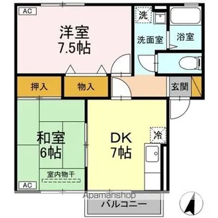 グリーンシャトル D【2階】の間取り