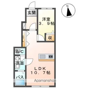 仮)白河中山下アパートB【101号室】の間取り