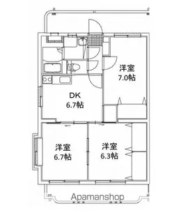 ユーミー横田【2階】の間取り