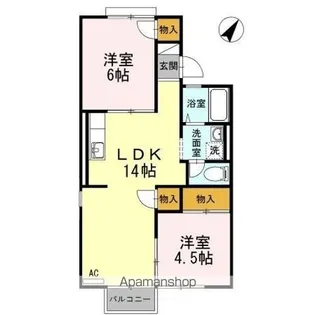 アルケミラ糸米【2階】の間取り