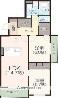 Grace香呑【5階】の間取り