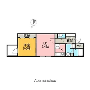 レジディア西新宿Ⅱ【1階】の間取り