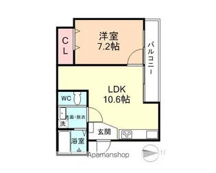 コンチネンタル砂町【2階】の間取り