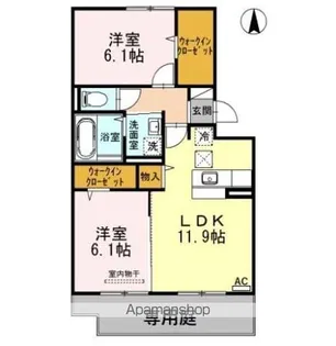 ラ・ブランリュウ伯楽 I【1階】の間取り