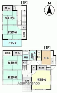 福島県いわき市常磐湯本町傾城【一戸建】の間取り
