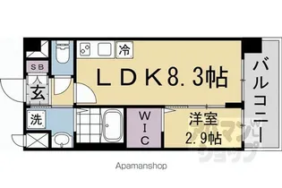 ソルテラス京都JUJO薫【210号室】の間取り