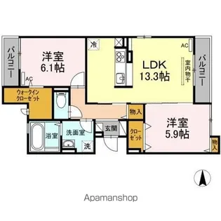 メゾン・ド・ベル伏石【3階】の間取り