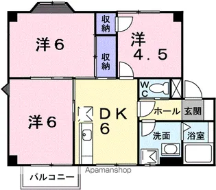 ロイヤルパレス恩田【2階】の間取り