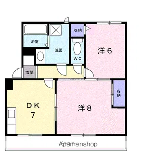 サンハイツ大滝【2階】の間取り