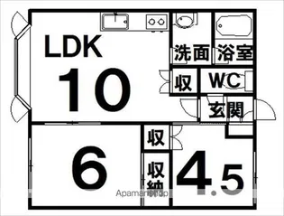 スカイコーポ【105号室】の間取り