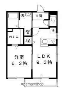 クレール・ソガ A棟【201号室号室】の間取り