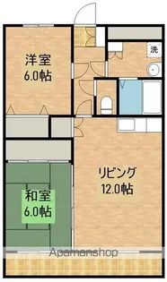 布施マンションⅡ【1階】の間取り