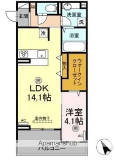 プリュスフォンテーヌ【3階】の間取り