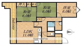 メゾン伏見【3階】の間取り