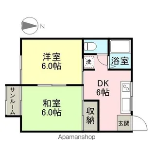 メゾングリーンヒル【E号室】の間取り