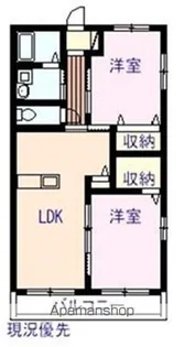 ウィルハイムⅡ【201号室】の間取り