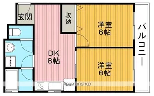 シャルム上野西【2階】の間取り